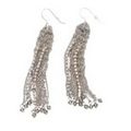 ABS Silver Chain Drop Earrings